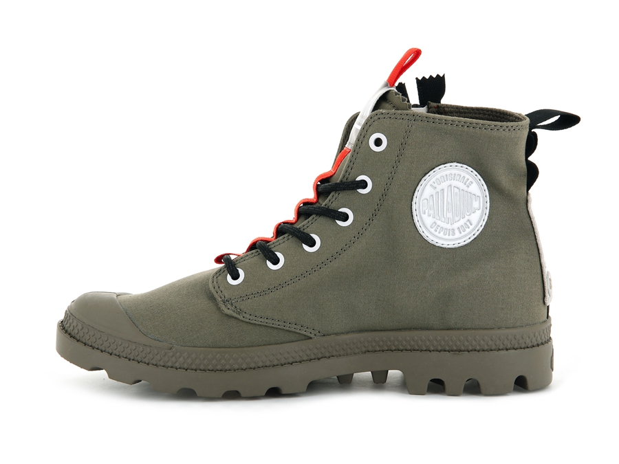 Palladium Pampa Hi Ticket To Earth Groen | AEL9537WF
