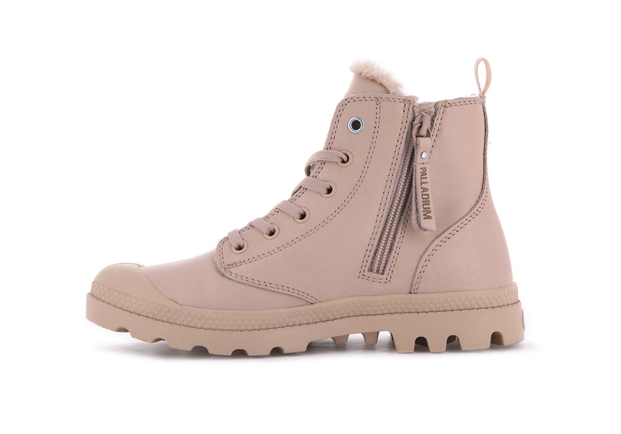 Palladium Pampa Hi Zip Leren S Roze | EOL5988PT
