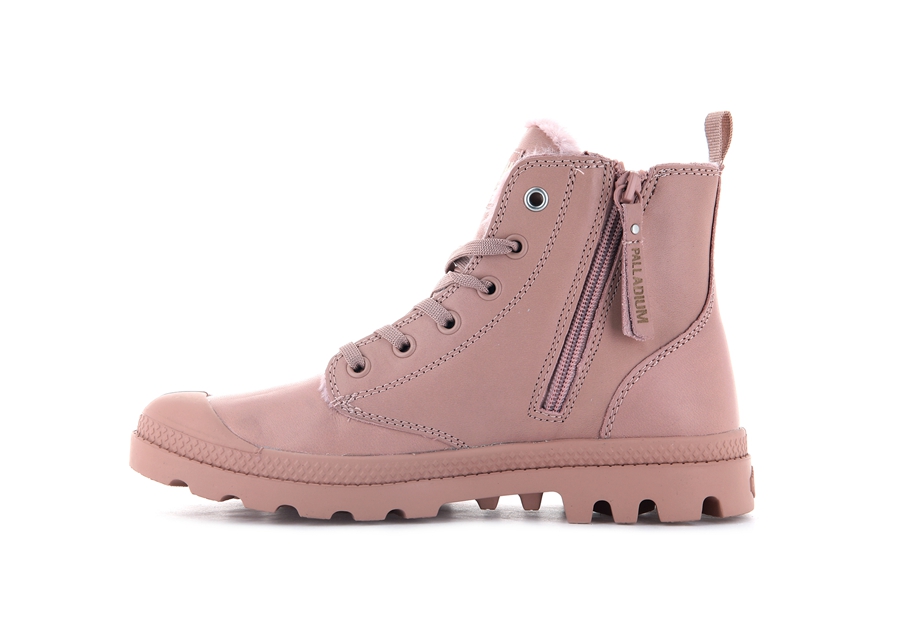 Palladium Pampa Hi Zip Leren S Roze | TGS5860TZ