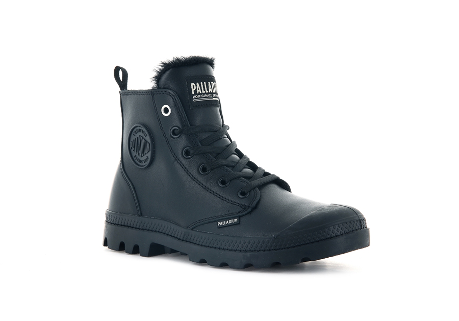 Palladium Pampa Hi Zip Leren S Zwart | YQP3723AP
