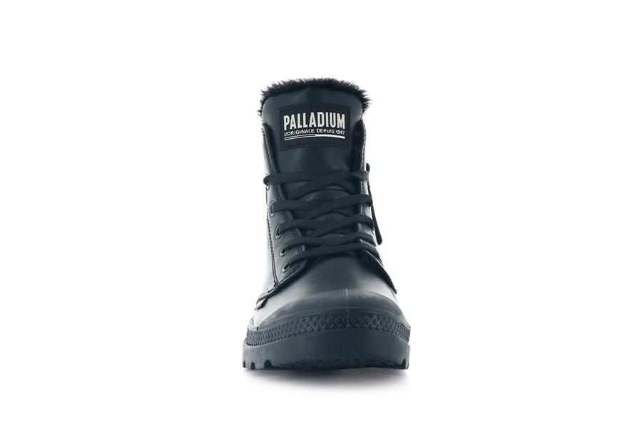 Palladium Pampa Hi Zip Leren S Zwart | YQP3723AP