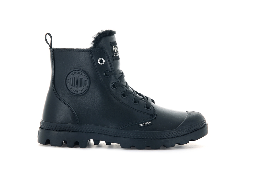 Palladium Pampa Hi Zip Leren S Zwart | YQP3723AP