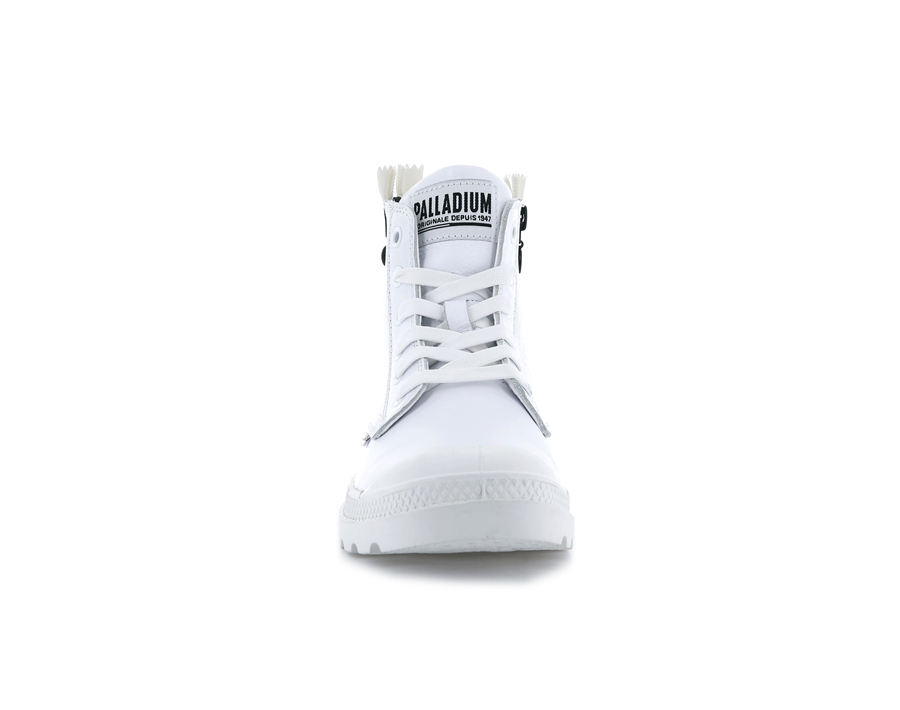 Palladium Pampa Ubn Zips Leren Wit | XRU10065UI