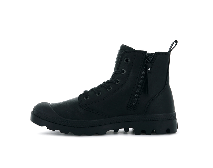Palladium Pampa Zip Leren Ess Zwart | TRU5797CP